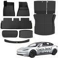 Youten Full Set TPE Floor Mats for 2024-2026 Tesla Model 3 Highland, All Weather Waterproof Anti-Slip Floor Liners