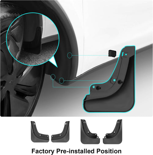 Youten ABS Mud Flaps for Tesla Model Y Juniper | Set of 4