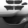 Youten 4PCS Full-Cover Door Side Organizer, TPE Anti-Slip Door Pocket Storage for Tesla Model Y Juniper 2026