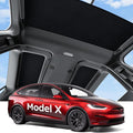 outen 3-Gen Nano Ice-Crystal Roof Sunshade, Anti-Sag Heat Insulation Glass Roof Cover for 2020-2026 Tesla Model X, Black