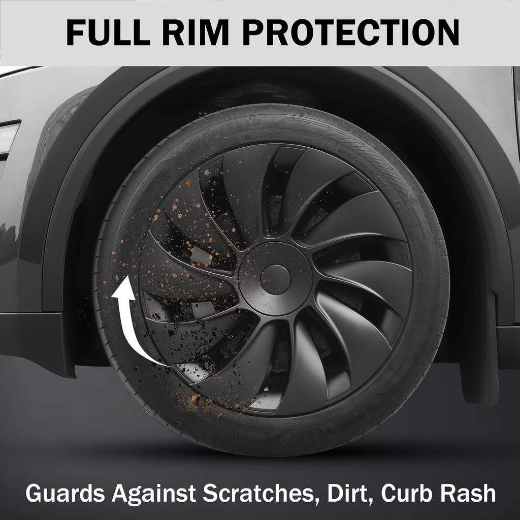 Car wheel with black rim protector shielding against dirt and scratches, full rim protection