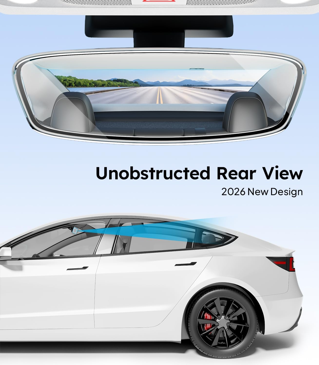 Youten 3-Gen Nano Ice-Crystal Roof Sunshade, Anti-Sag Heat Insulation Glass Roof Cover for 2020-2026 Tesla Model 3 Highland