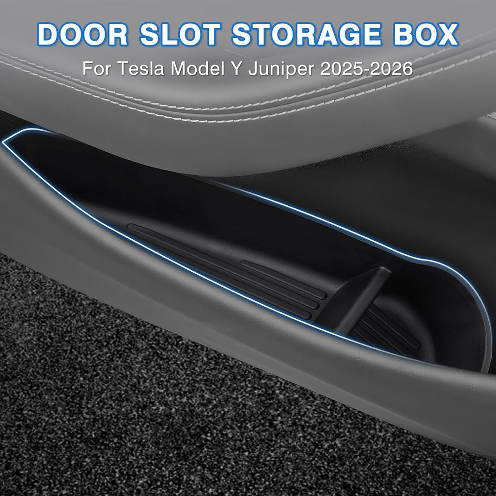 Youten 4PCS TPE Door Side Storage Trays, Front & Rear Door Organizer Inserts for 2025-2026 Tesla Model Y Juniper