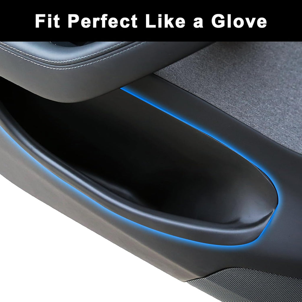 Youten 4PCS Full-Cover Door Side Organizer, TPE Anti-Slip Door Pocket Storage for Tesla Model Y Juniper 2026