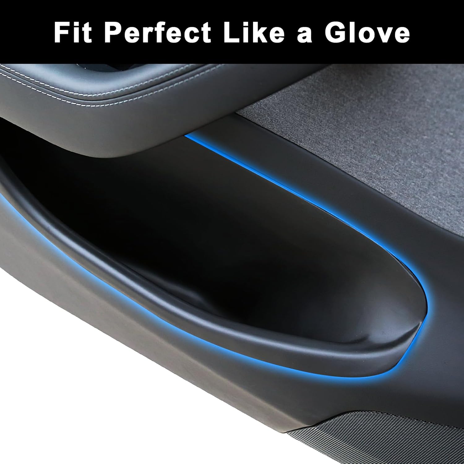 Youten 4PCS Full-Cover Door Side Organizer, TPE Anti-Slip Door Pocket Storage for Tesla Model Y Juniper 2026