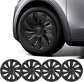 Youten 19" Matte Black ABS Wheel Covers, 4-Pcs Hubcaps with Rim Protectors for 2025-2026 Tesla Model Y Juniper (Not for 2021-2024)
