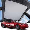 Youten Tesla Model S Roof Sunshade, 3-Gen Nano Ice-Crystal Heat Insulation Glass Roof Cover, Sag-Proof Interior Gray Accessories for 2020-2026