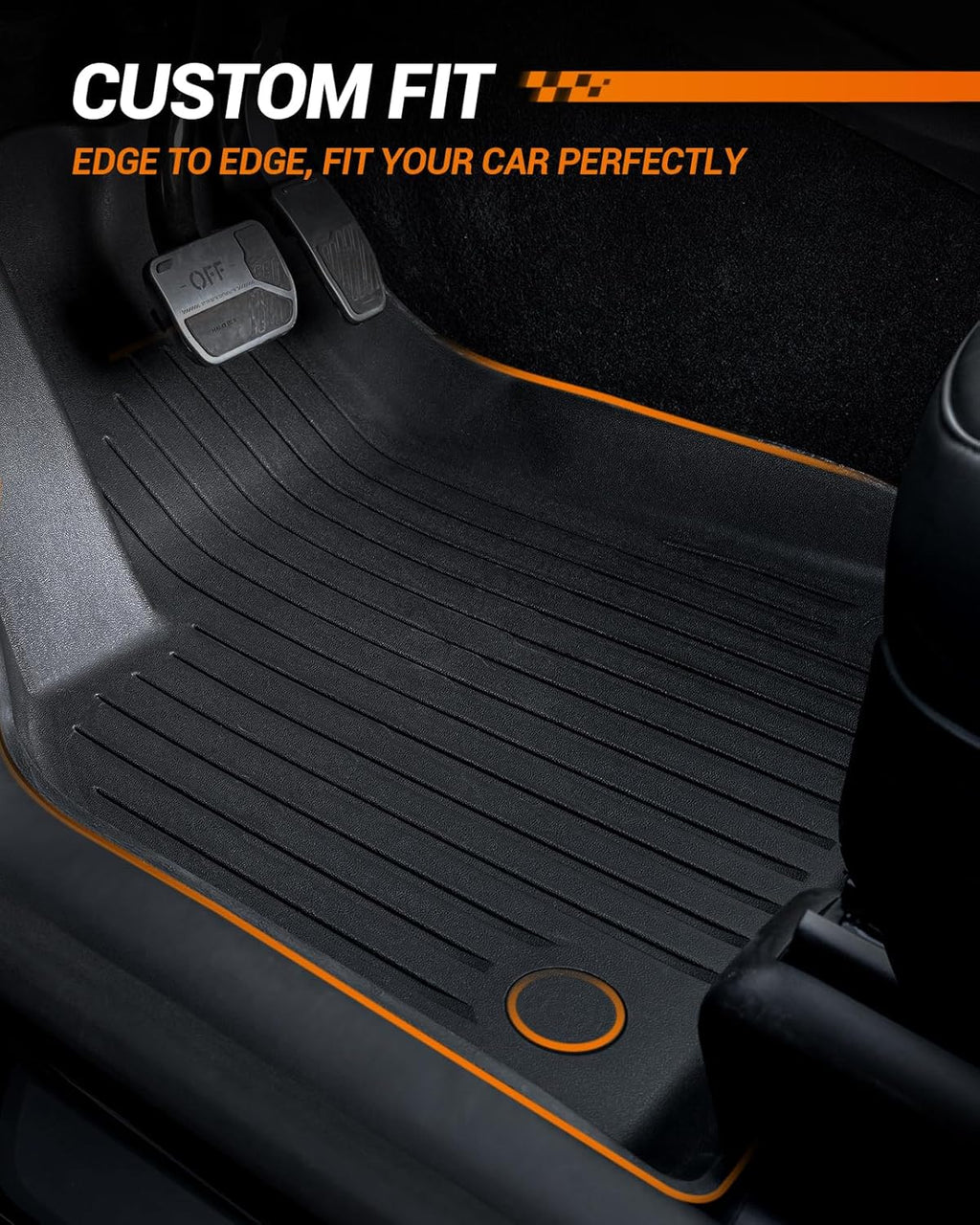 Youten Full Set TPE Floor Mats for 2024-2026 Tesla Model 3 Highland, All Weather Waterproof Anti-Slip Floor Liners