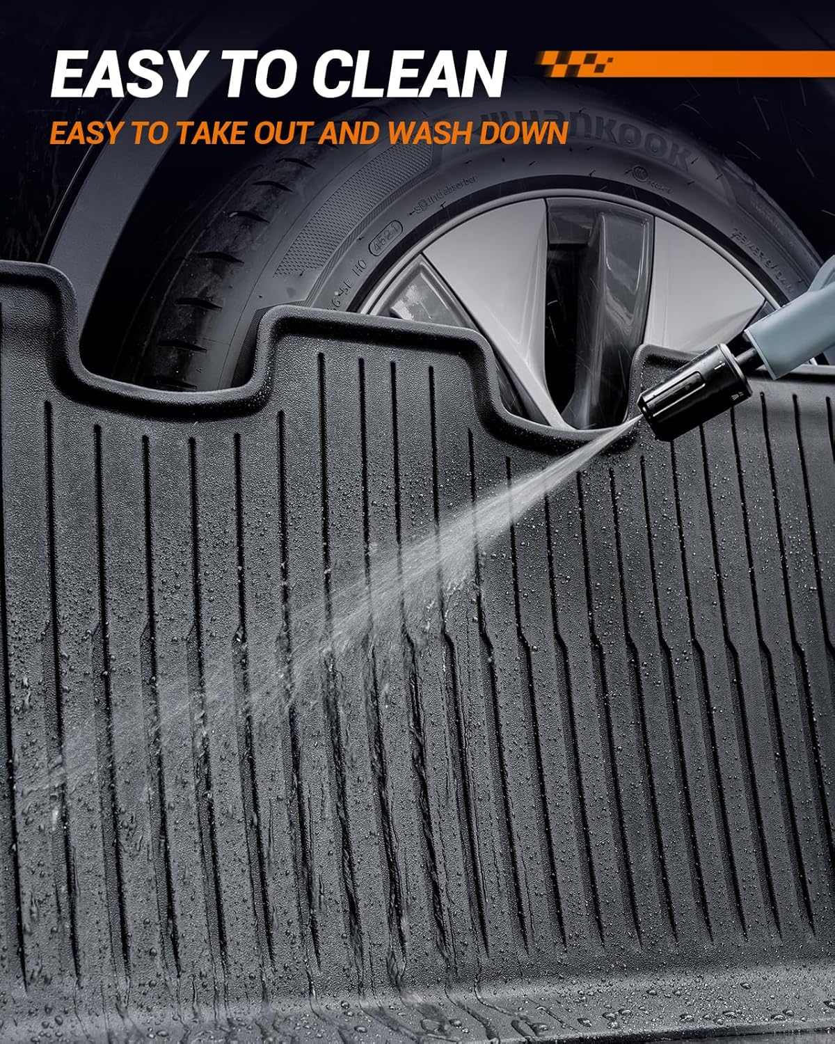Youten Full Set TPE Floor Mats for 2024-2026 Tesla Model 3 Highland, All Weather Waterproof Anti-Slip Floor Liners