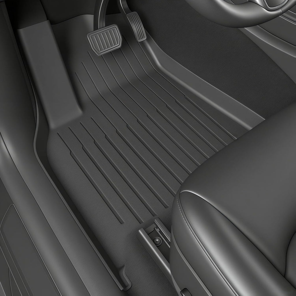 Youten Full Set TPE Floor Mats for 2024-2026 Tesla Model 3 Highland, All Weather Waterproof Anti-Slip Floor Liners