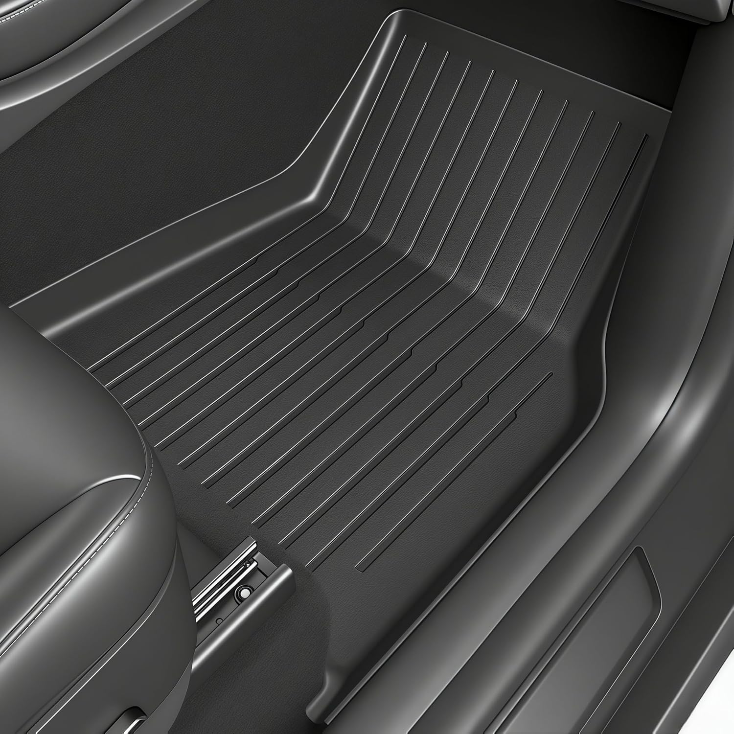 Youten Full Set TPE Floor Mats for 2024-2026 Tesla Model 3 Highland, All Weather Waterproof Anti-Slip Floor Liners