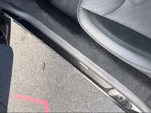 Youten 11PCS Carbon Fiber Door Sill Protector Set, Door Sill Covers, Center Console Anti-Kick Pads & Rear Bumper Guard for 2025-2026 Tesla Model Y Juniper